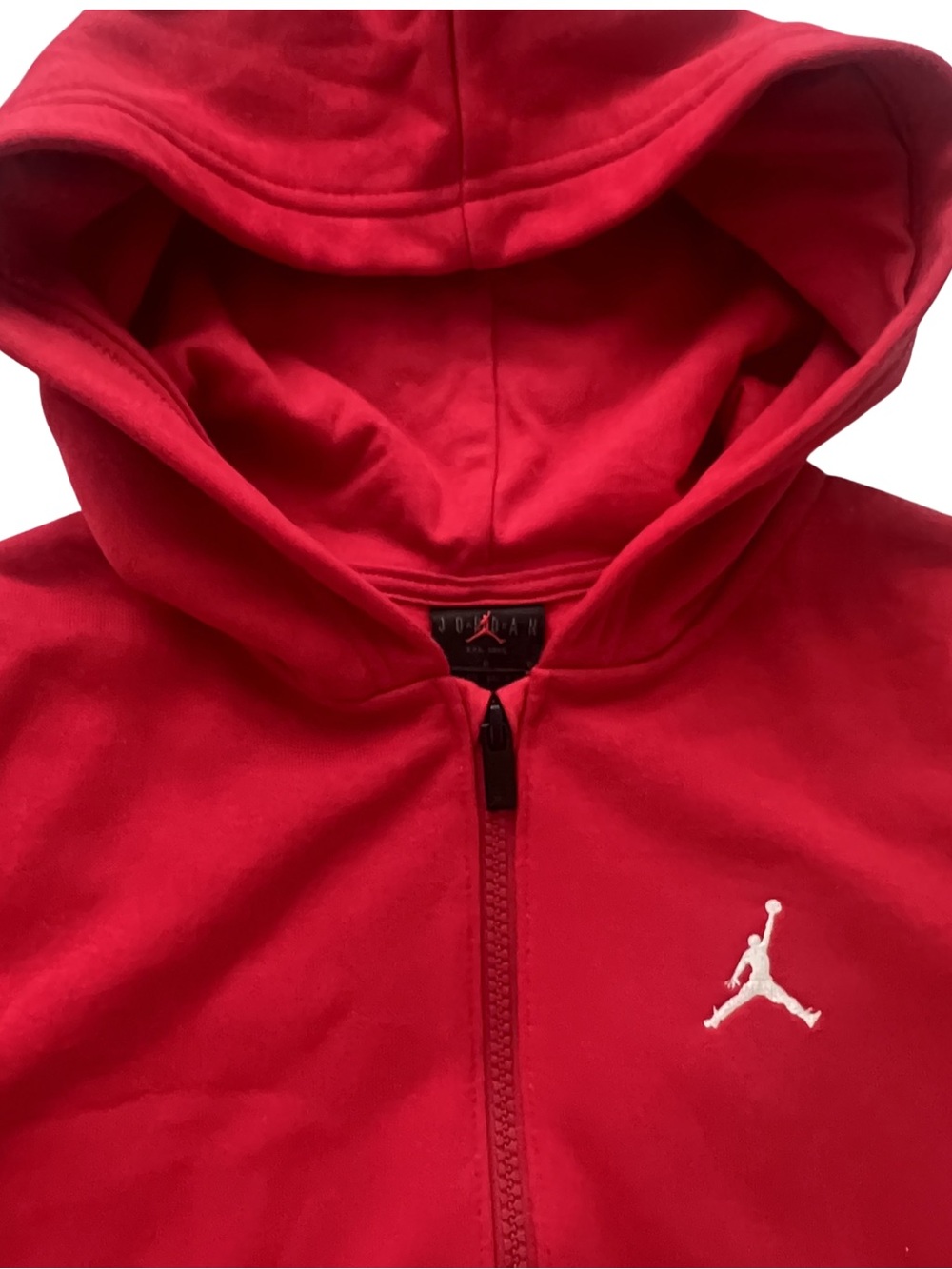 NWOT Jordan Red Kids Zip-Up Hoodie with White Jumpman
